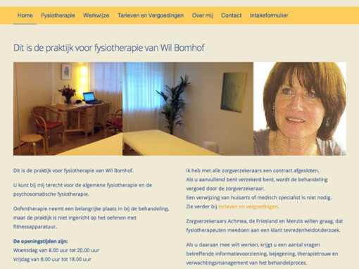 Fysiotherapie website