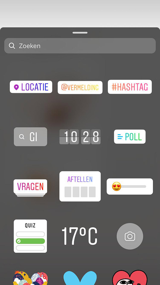 instagram sticker toevoegen