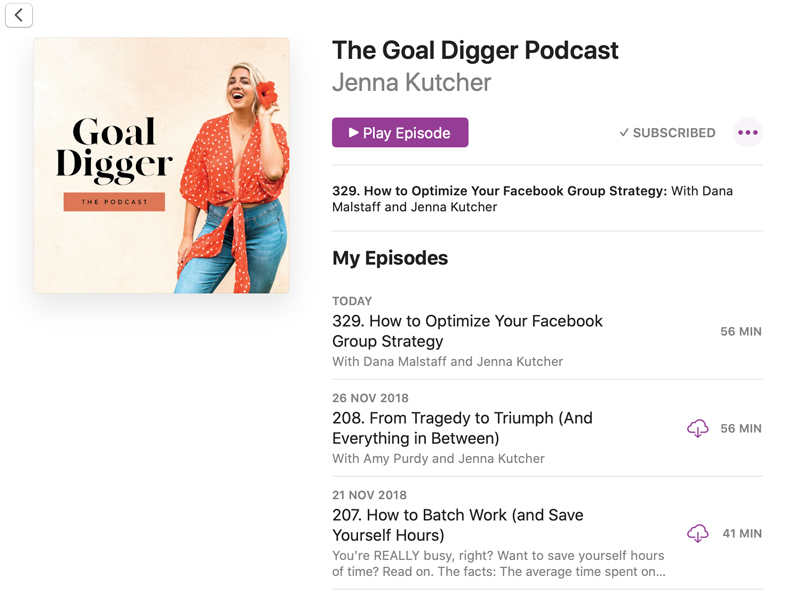 wat is een podcast the goal digger