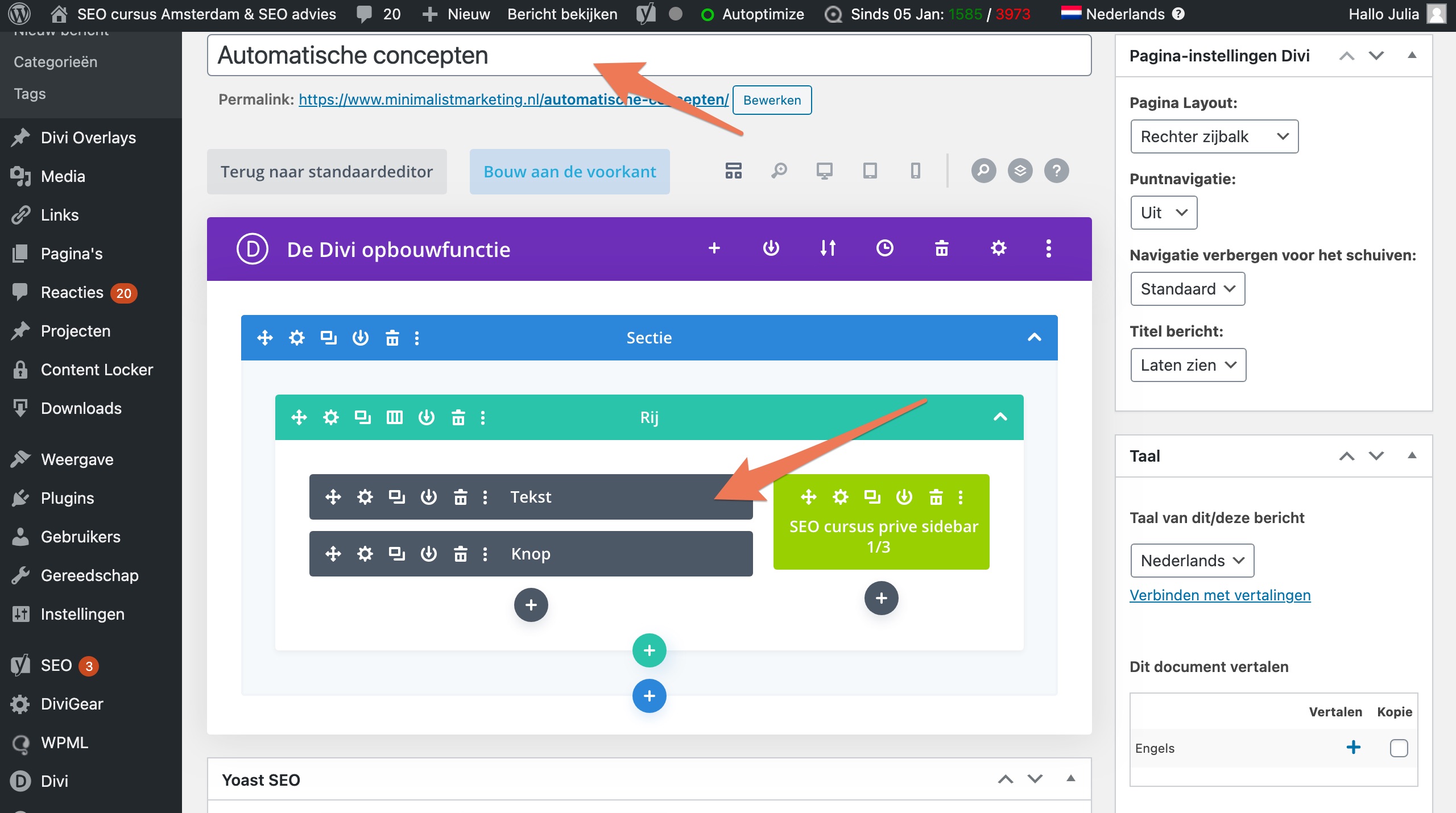 divi blog overzicht maken stap 8 divi blog overzicht maken