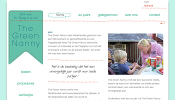 WordPress website design bouw green nanny